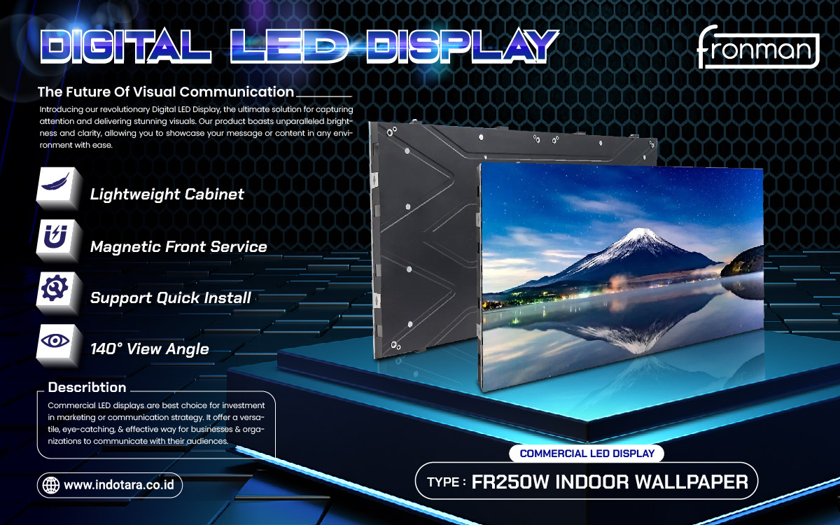 Jual Commercial LED Display, Front Sevice LED Display, Jual Digital LED Display Berkualitas